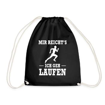 Laufen Läufer Joggen Marathon Marathonläufer - Turnbeutel - Schwarz - Vorne