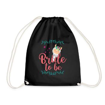 Bride to be- JGA Bachelor Party Bride - Drawstring Bag - black - Front