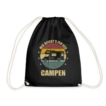 Wohnmobil Schönster Mir reichts ich geh campen - Turnbeutel - Schwarz - Vorne