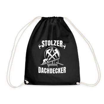 Dachdecker - Turnbeutel - Schwarz - Vorne