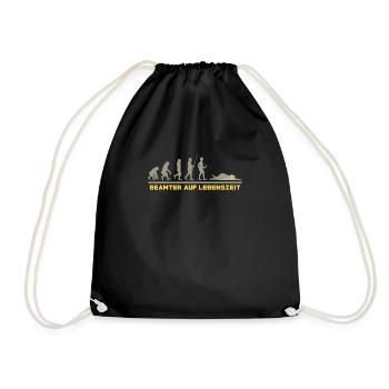 Civil servant for life official gift sloth - Drawstring Bag - black - Front