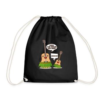 Guitar jokes & funny ukulele for music lovers - Drawstring Bag - black - Front