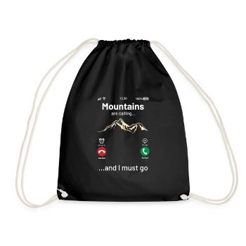 Mountains Are Calling And I Must Go - Sac de sport léger - noir - Devant