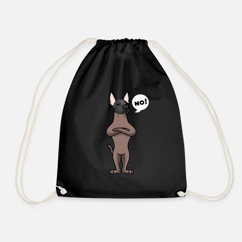 Sturer Xoloitzcuintle Hund - Turnbeutel - Schwarz