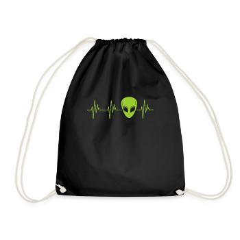 Espace extraterrestre OVNI croyants soutien tête coeur - Sac de sport léger - noir - Devant