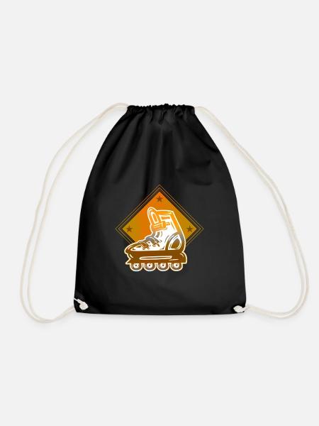 Roller Skates Inline Skating Roller Skates - Drawstring Bag - black