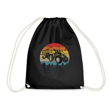 tracteur - Sac de sport léger - noir - Devant