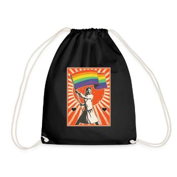 Gay Trans Queer Pride Rainbow Flag Equality LGBT - Sac de sport léger - noir - Devant
