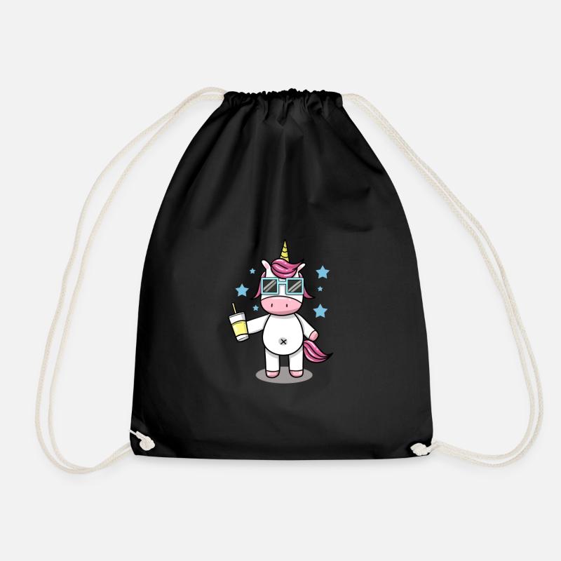 Einhorn cool Sonnenbrille - Turnbeutel - Schwarz