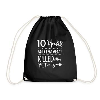 Drôle 10e anniversaire de mariage 10 ans de mariage - Sac de sport léger - noir - Devant