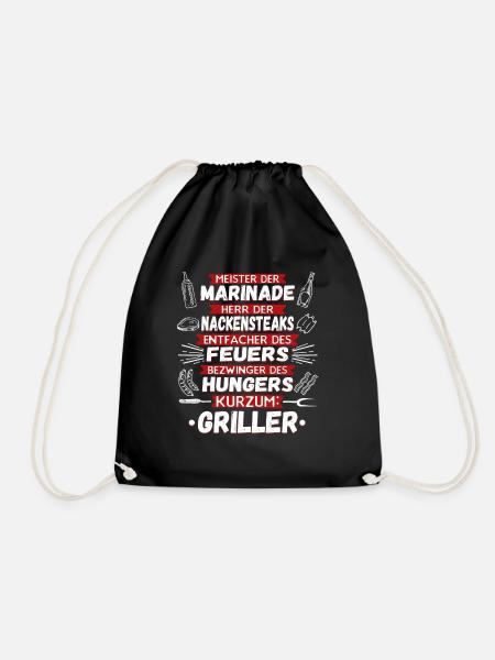 Griller Grillen lustig - Turnbeutel - Schwarz