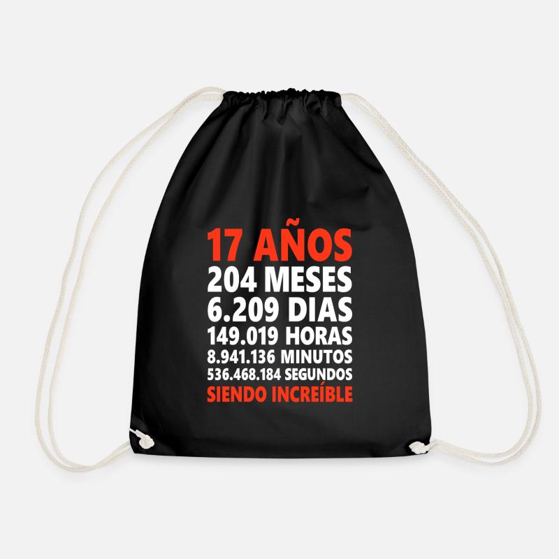 17. Geburtstag Spanien Spanisch Spruch Geschenk - Turnbeutel - Schwarz