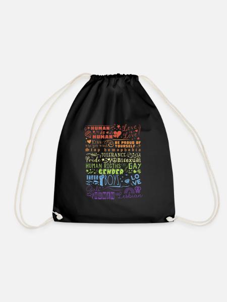 LGBT Love is love Human Tolerance Pride Gender - Turnbeutel - Schwarz