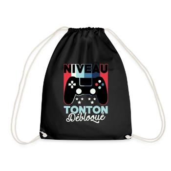 Futur Tonton Gamer Annonce Grossesse Oncle Geek - Sac de sport léger - noir - Devant