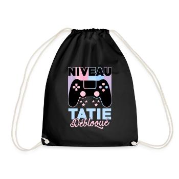 Future Tatie Gamer Annonce Grossesse Tata Geek - Sac de sport léger - noir - Devant