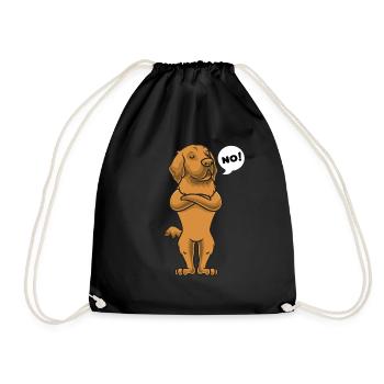 Chien de Hovaser stué - Sac de sport léger - noir - Devant