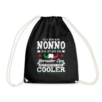Italienischer Opa Bester Nonno - Turnbeutel - Schwarz - Vorne