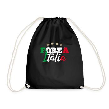 Forza Italia Cadeau Supporter Italiens Football - Sac de sport léger - noir - Devant