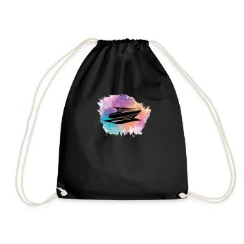 Motorboat Boat Captain Boating - Drawstring Bag - black - Front