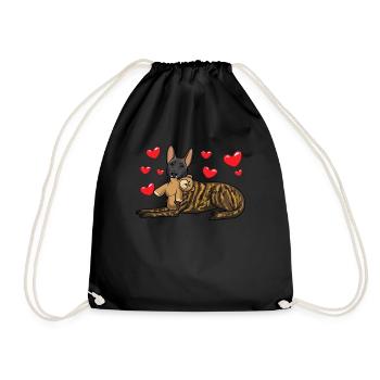 Hollandse Herdershond Berger hollandais - Sac de sport léger - noir - Devant