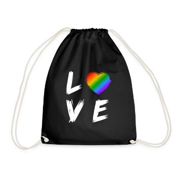 Love Sort Transgender LGBT Droits cadeaux - Sac de sport léger - noir - Devant