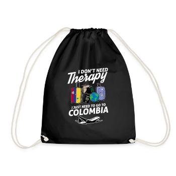Colombia flag I Colombian Souvenirs - Drawstring Bag - black - Front