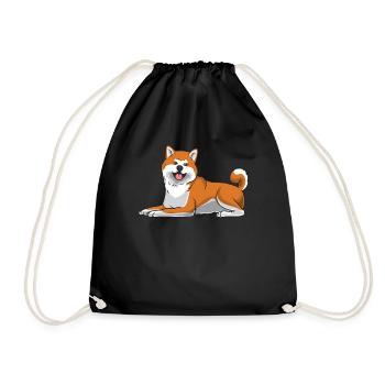 Akita Inu Chien - Sac de sport léger - noir - Devant
