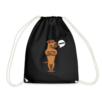Sturer Irish Terrier - Turnbeutel - Schwarz - Vorne
