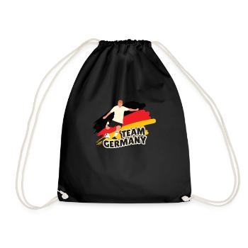Team Germany Fußball - Turnbeutel - Schwarz - Vorne