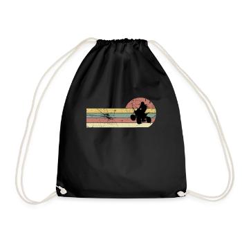 Quad Quad Driver Motorsport Quad - Drawstring Bag - black - Front