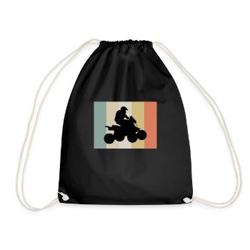 Quad Quad Driver Motorsport Quad - Drawstring Bag - black - Front
