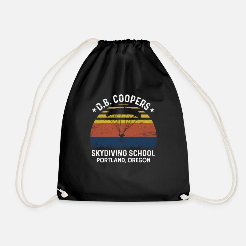 Parachute Skydive Skydive - Drawstring Bag - black