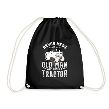 Traktor - Turnbeutel - Schwarz - Vorne