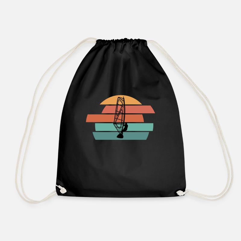 Windsurfing Windsurfers - Drawstring Bag - black