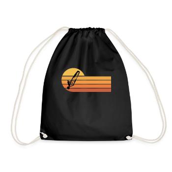Windsurfen Windsurfer - Turnbeutel - Schwarz - Vorne