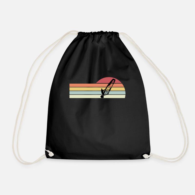 Windsurfing Windsurfers - Drawstring Bag - black
