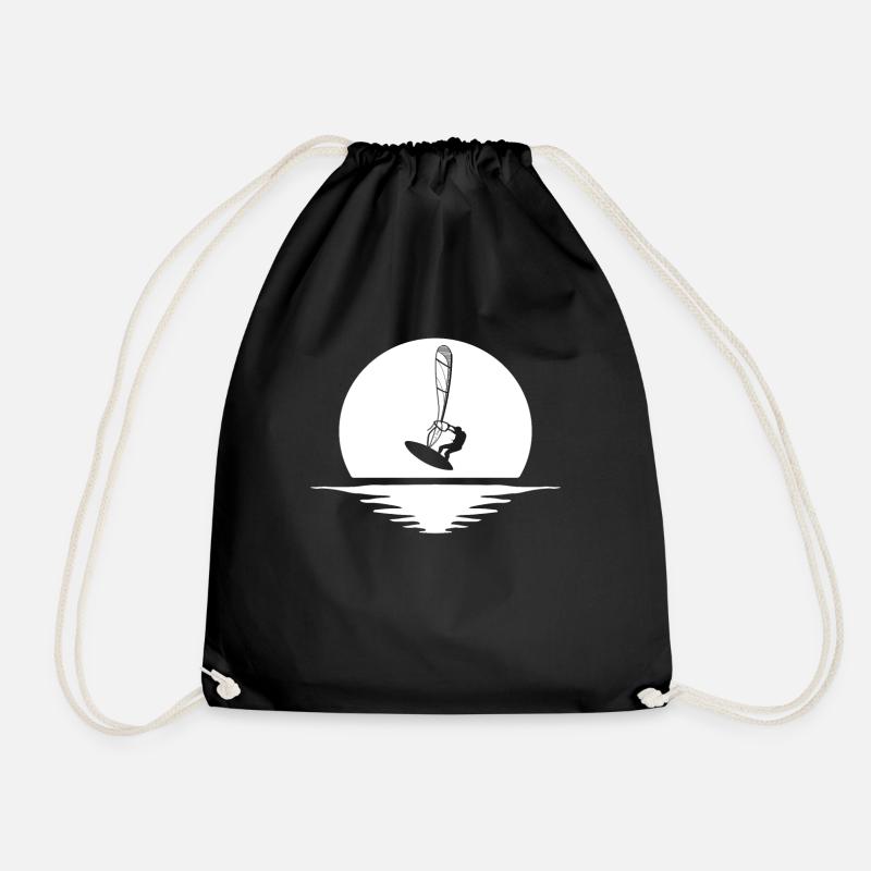 Windsurfen Windsurfer - Turnbeutel - Schwarz