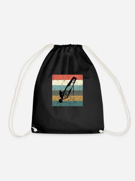 Windsurfen Windsurfer - Turnbeutel - Schwarz