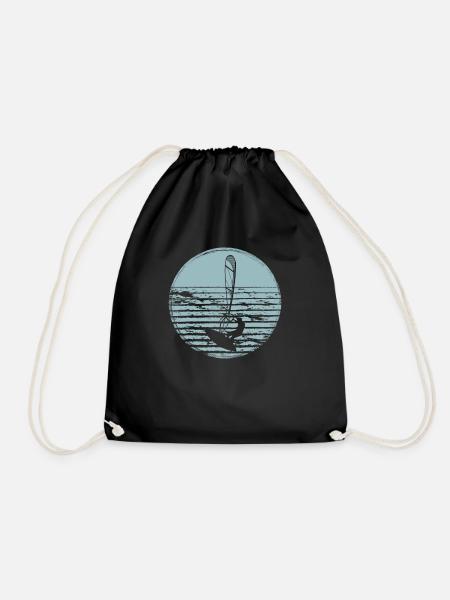 Windsurfen Windsurfer - Turnbeutel - Schwarz