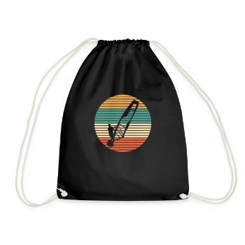 Windsurfen Windsurfer - Turnbeutel - Schwarz - Vorne
