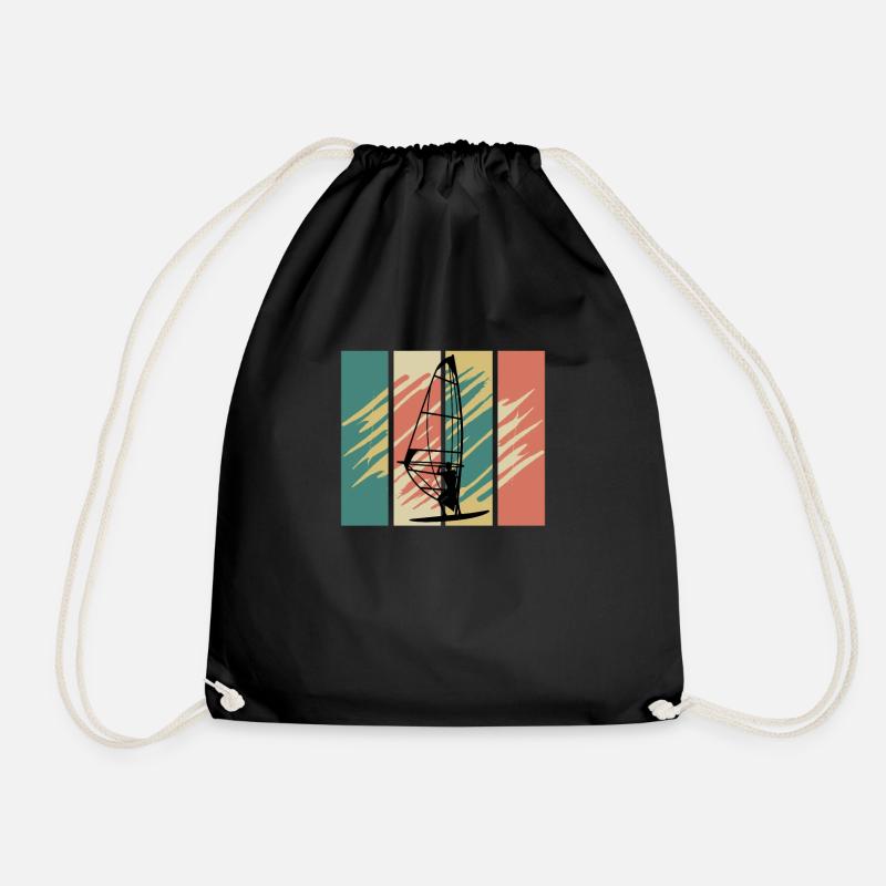 Windsurfing Windsurfers - Drawstring Bag - black