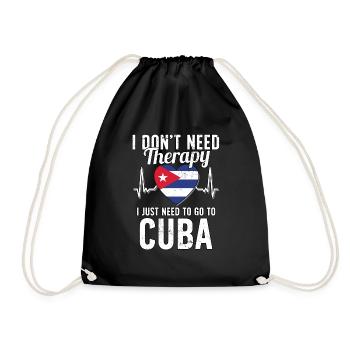 Cuba flag I Cuban Souvenirs - Turnbeutel - Schwarz - Vorne