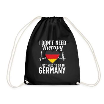 Germany flag I German Souvenirs - Turnbeutel - Schwarz - Vorne