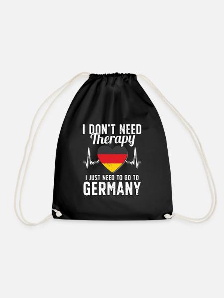 Germany flag I German Souvenirs - Turnbeutel - Schwarz