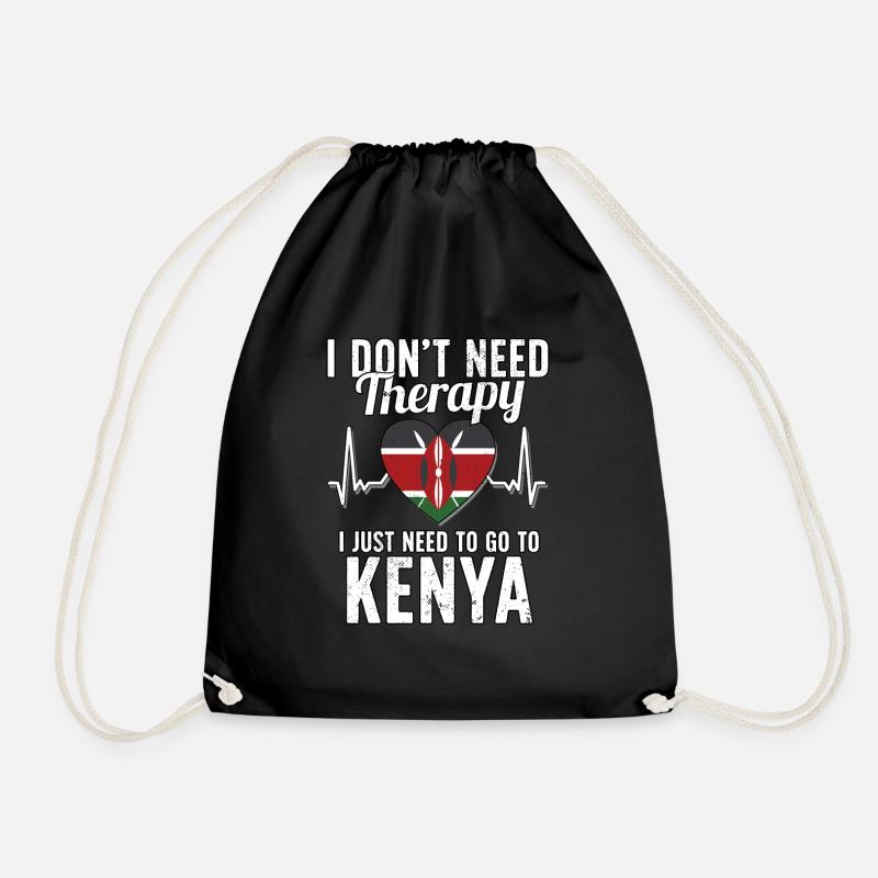 Kenya flag I Kenyan Souvenirs - Turnbeutel - Schwarz