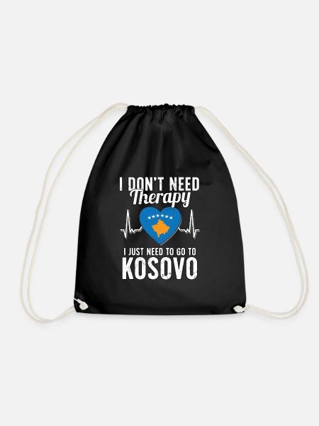 Kosovo flag I Kosovan Souvenirs - Sac de sport léger - noir