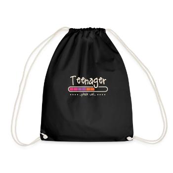 12th Birthday 13th Birthday Teenager Loading - Drawstring Bag - black - Front