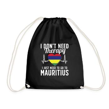 Mauritius flag I Mauritius Souvenirs - Drawstring Bag - black - Front