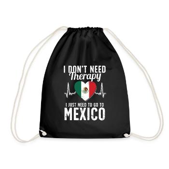 Mexico flag I Mexican Souvenirs - Drawstring Bag - black - Front