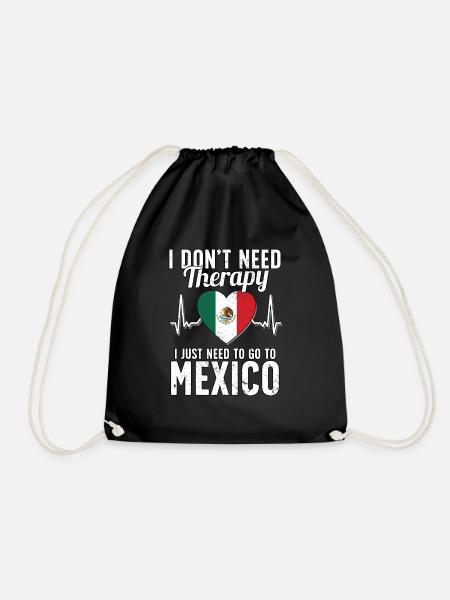 Mexico flag I Mexican Souvenirs - Turnbeutel - Schwarz